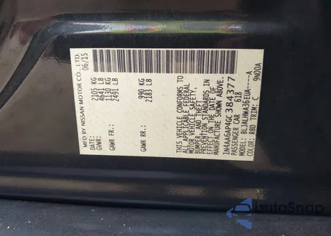 2016 Nissan Maxima 3.5 Platinum from USA, damaged, VIN 1N4AA6AP4GC384377